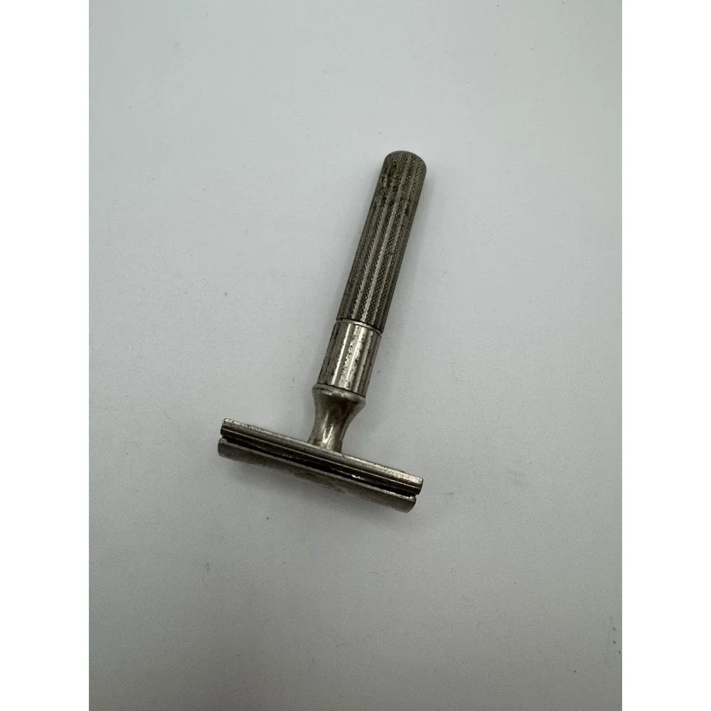 Vintage Gillette Fat Handle Tech Safety Razor‎ Made in USA Double Edge DE Razor